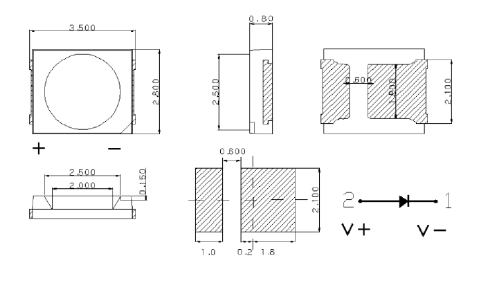 bílé 2835 led modul smd 2835 led